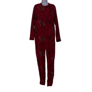 NFL Team Apparel Arizona Cardinals Mens Pajamas M Football Unionsuit Soft Fleece
